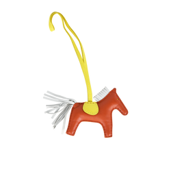 Hermes Rodeo PM Charm, Leather, Brown/Yellow, ZAM, 3*
